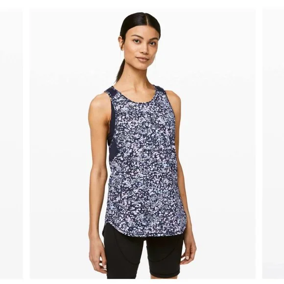 Black Floral Lululemon Sculpt Tank II Tank Top - Picture 7 of 7